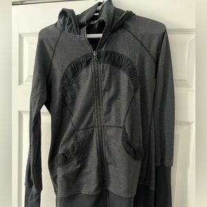 Women’s black Lululemon thin long hoodie